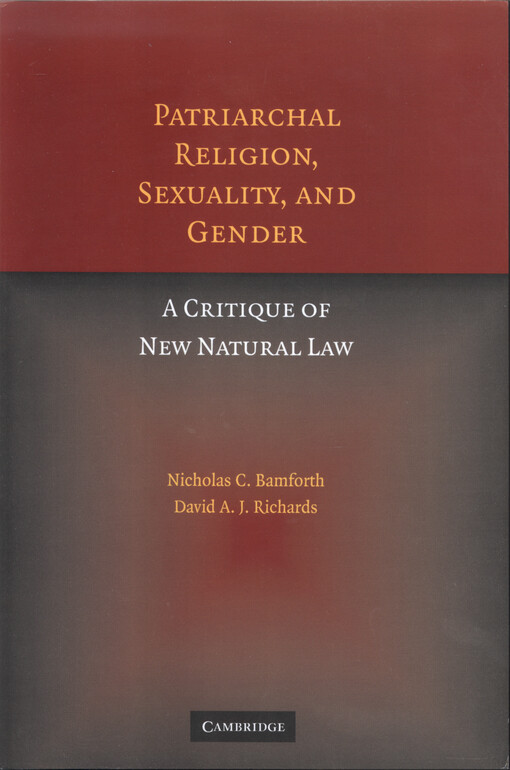 Patriarchal religion, sexuality, and gender : a critique of neew natural law