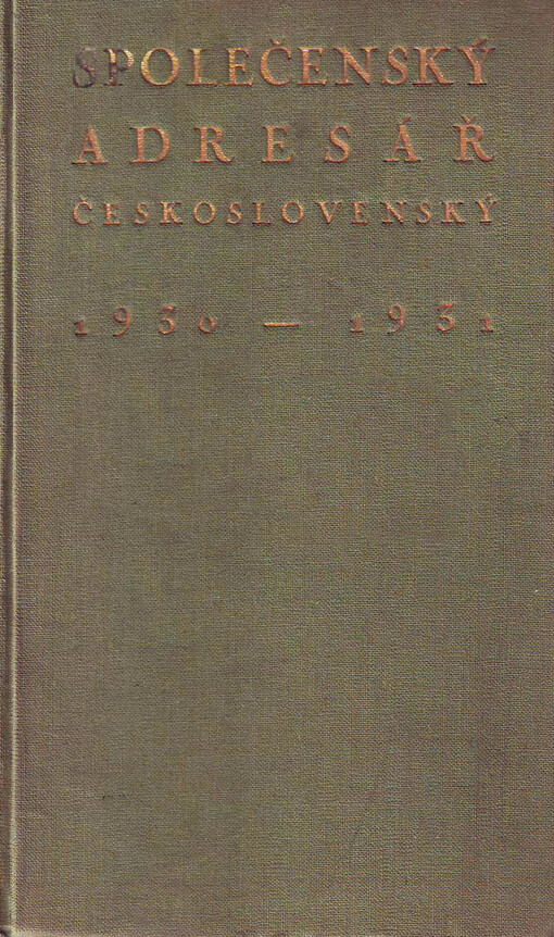 Společenský adresář československý :Roč. 1930-1931