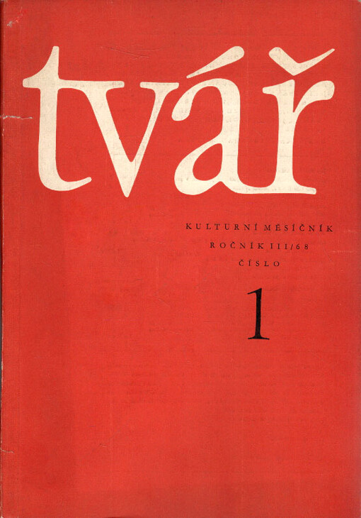 Tvář : literatura, kritika, společnost