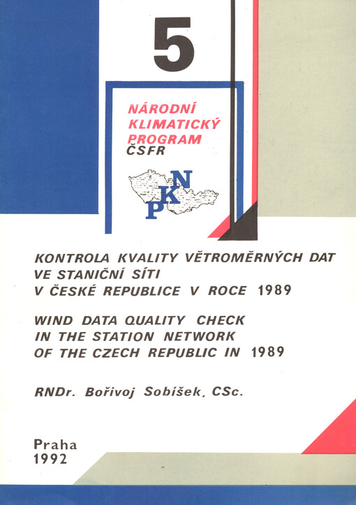 Kontrola kvality větroměrných dat ve staniční síti v České republice v roce 1989 = Wind Data Quality Check in the Station Network of the Czech Republic in 1989
