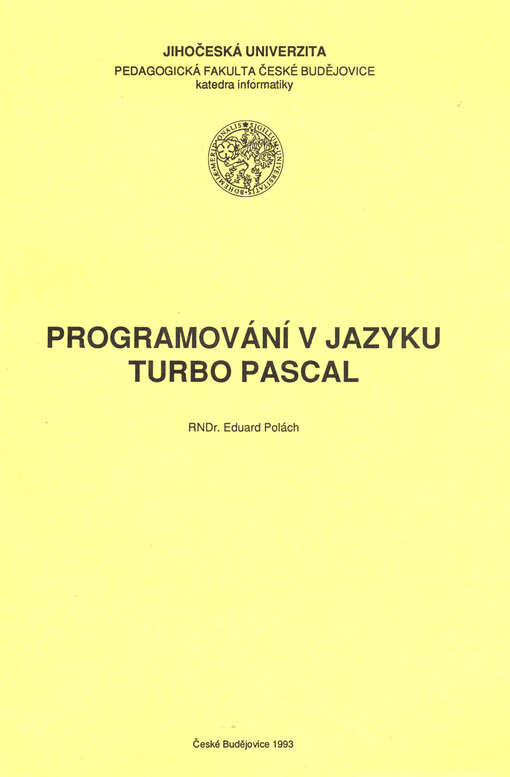 Programování v jazyku Turbo Pascal