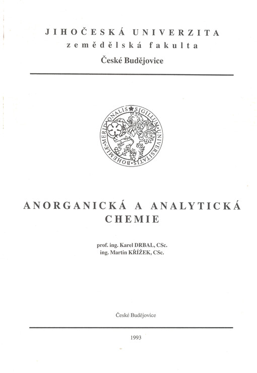 Anorganická a analytická chemie