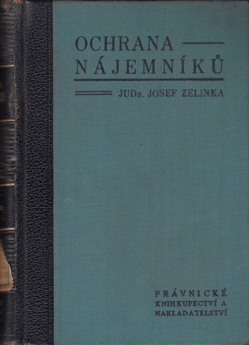 Ochrana nájemníků: vydání 1934