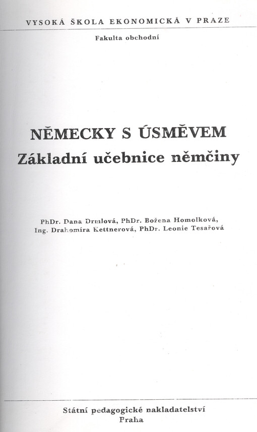 Německy s úsměvem : základní učebnice němčiny :