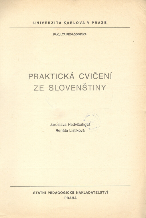 Praktická cvičení ze slovenštiny