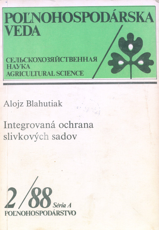 Integrovaná ochrana slivkových sadov