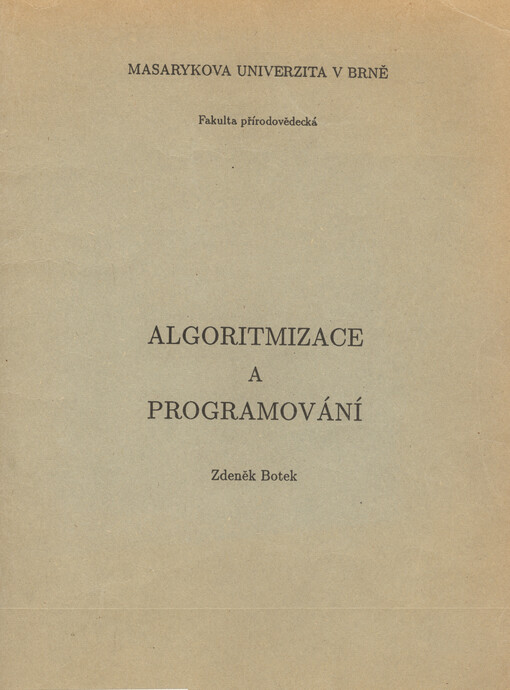 Algoritmizace a programování