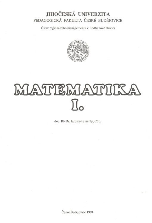 Matematika I