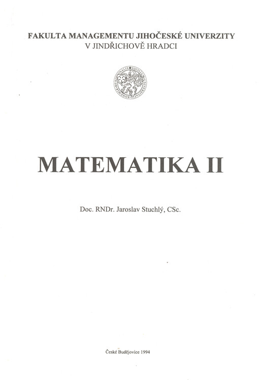 Matematika II