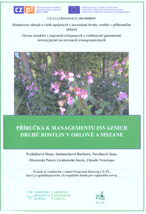 Příručka k managementu invazních druhů rostlin v Orlové a Mszane