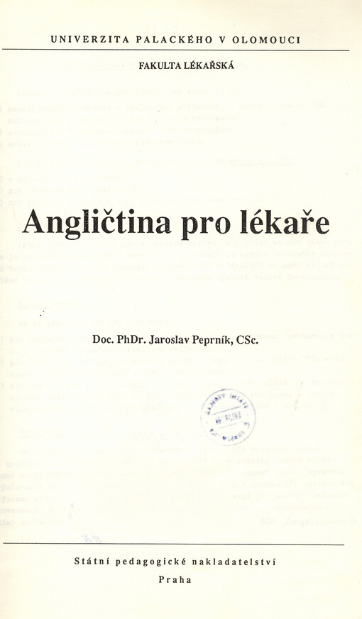 Angličtina pro lékaře