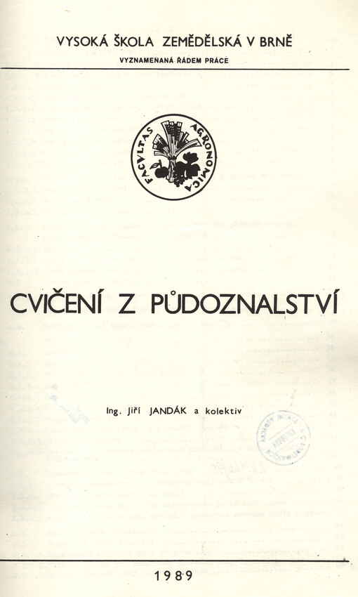 Cvičení z půdoznalství
