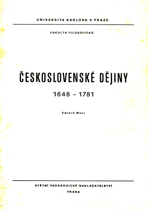 Československé dějiny :1648-1781