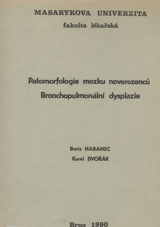 Patomorfologie mozku novorozenců