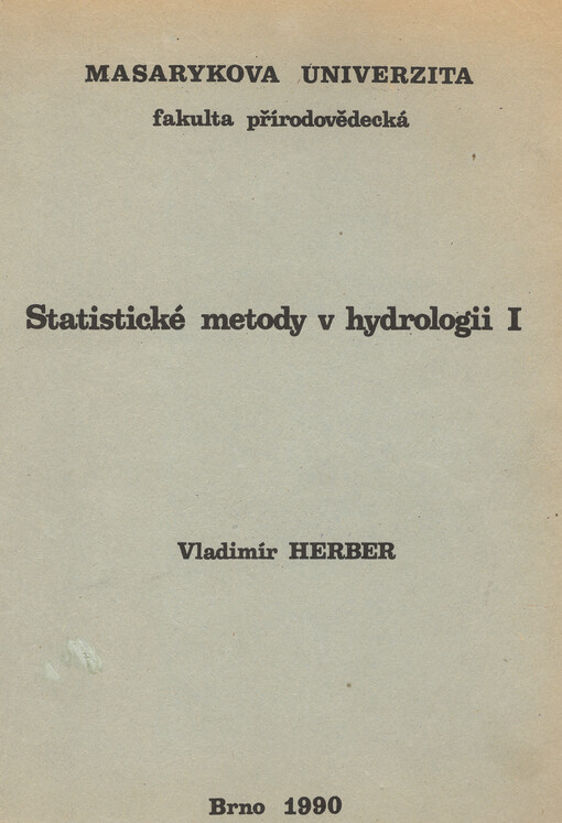 Statistické metody v hydrologii I