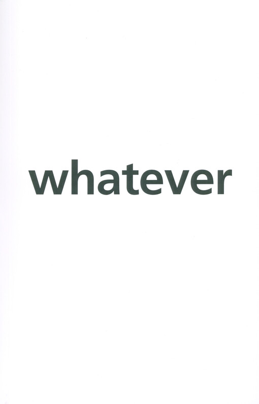 Whatever : výběr z textů 1966-1989