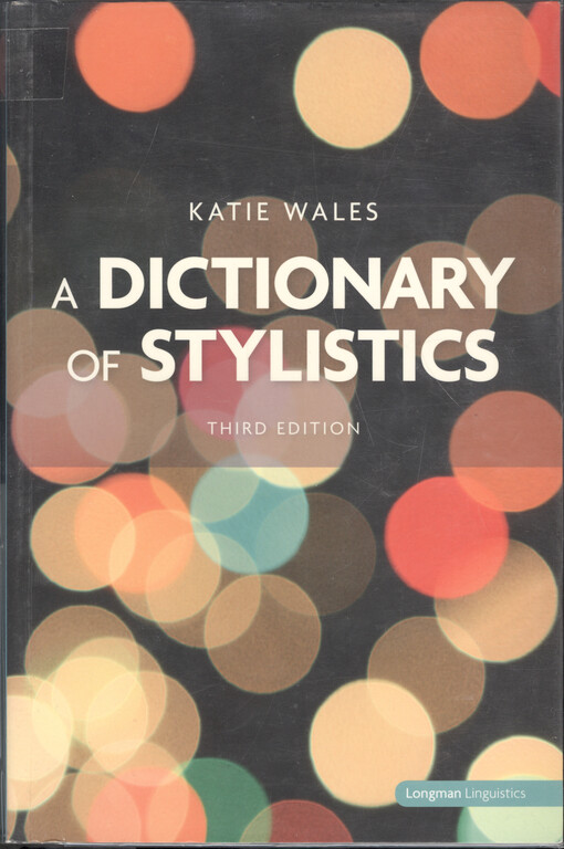 A dictionary of stylistics