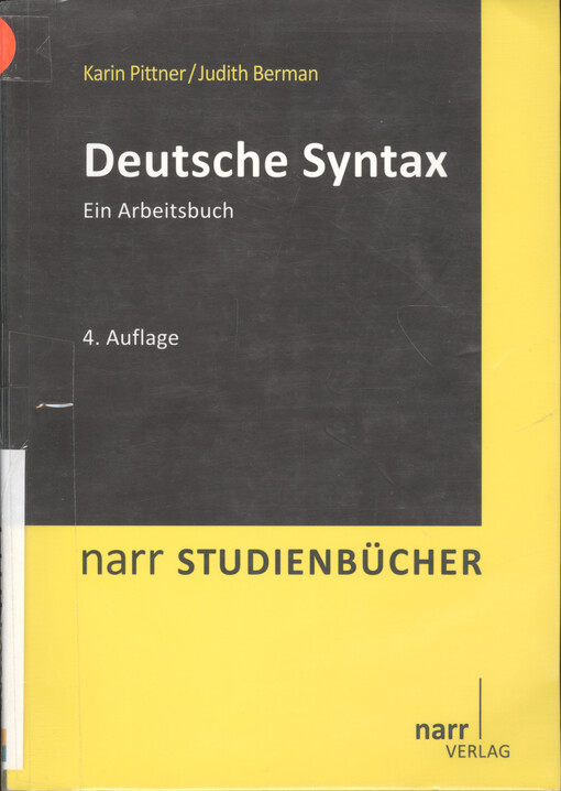 Deutsche Syntax : ein Arbeitsbuch