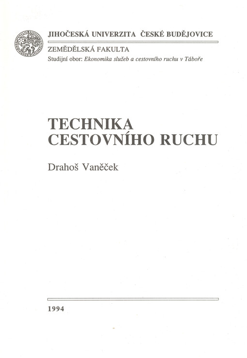 Technika cestovního ruchu