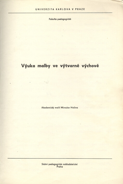 Výuka malby ve výtvarné výchově