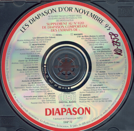 Les Diapason d'or novembre 95