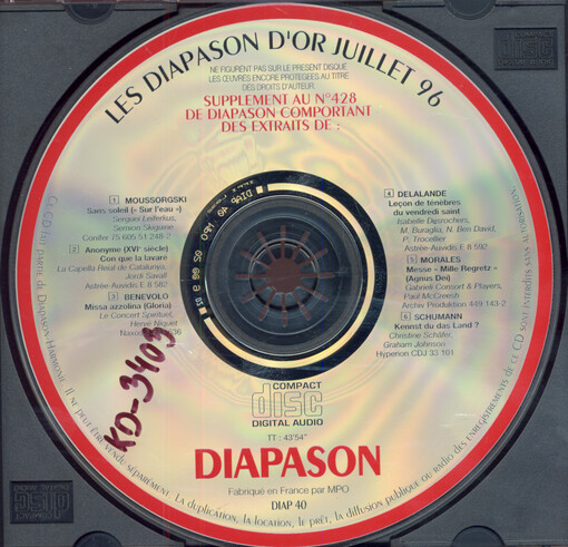 Les Diapason d'or juillet 96