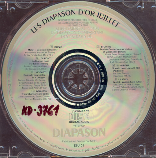 Les Diapason d'or juillet