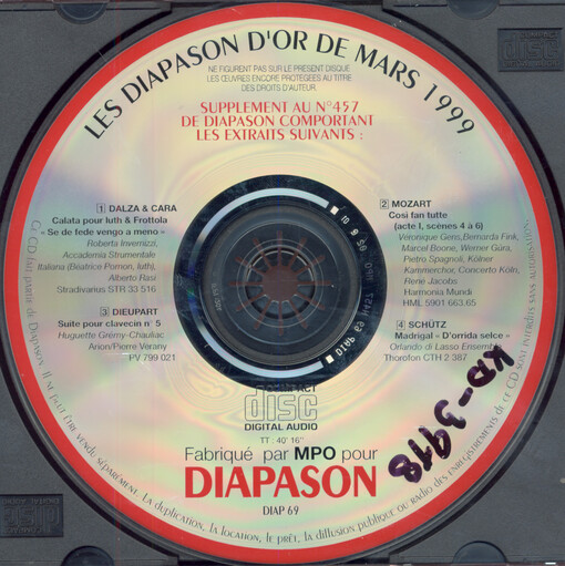 Les Diapason d'or de mars 1999