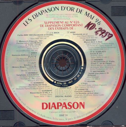 Les Diapason d'or de mai 96