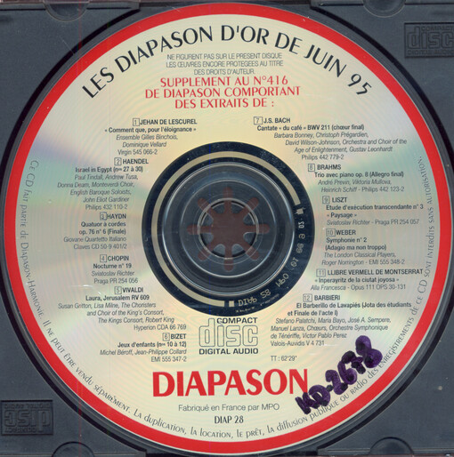 Les Diapason d'or de juin 95