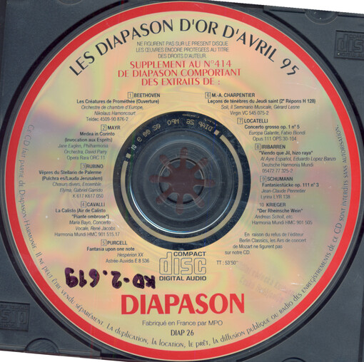Les Diapason d'or d'avril 95