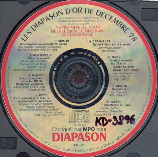 Les Diapason d'or de decembre 98