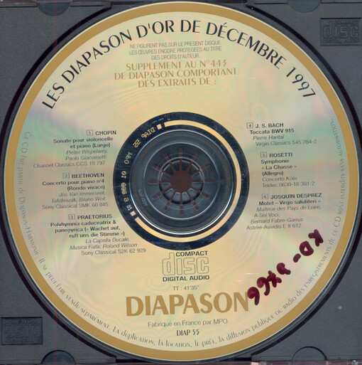 Les Diapason d'or de décembre 1997