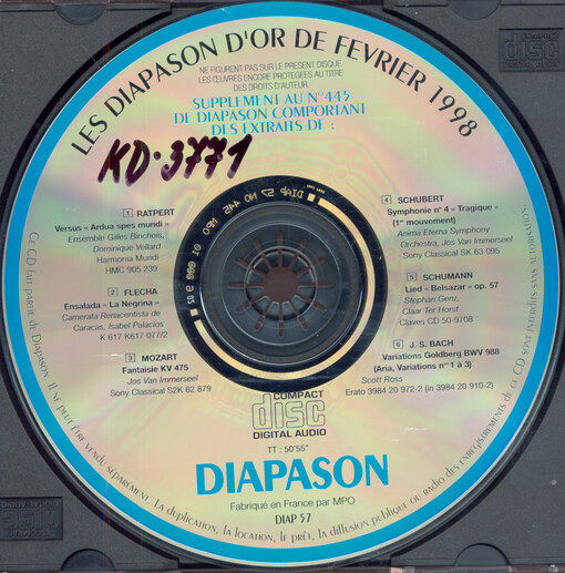 Les Diapason d'or de fevrier 1998