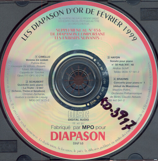 Les Diapason d'or de février 1999