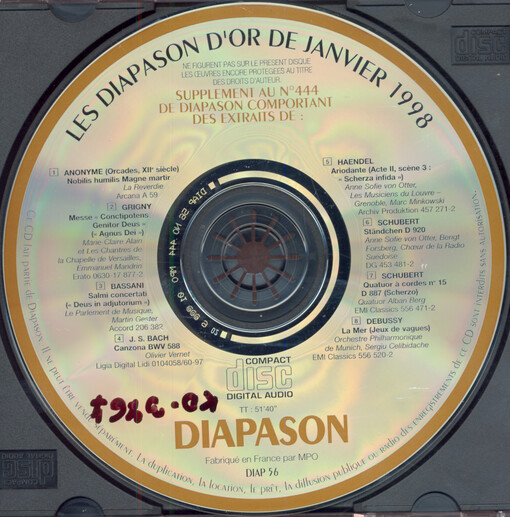 Les Diapason d'or de janvier 1998