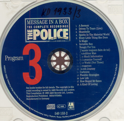 Message in a box the complete recordings. Program 3