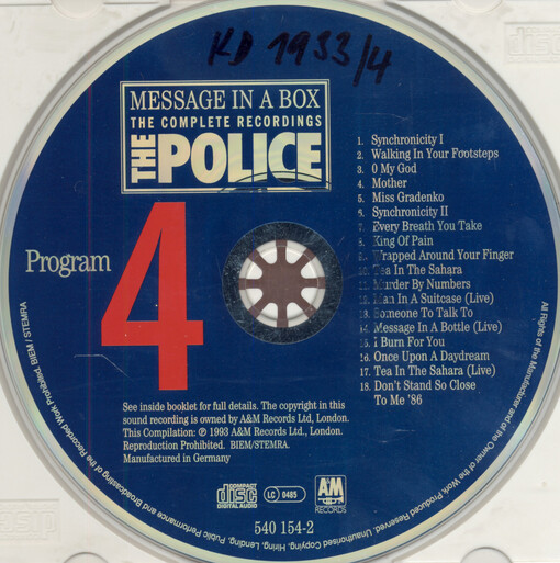 Message in a box the complete recordings. Program 4