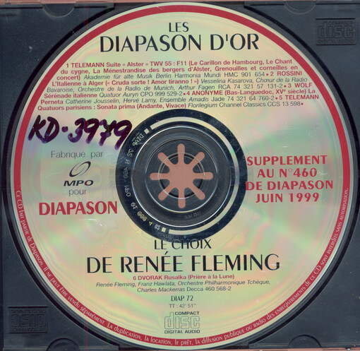 Les Diapason d'or supplement au no. 460 de Diapason juin 1999