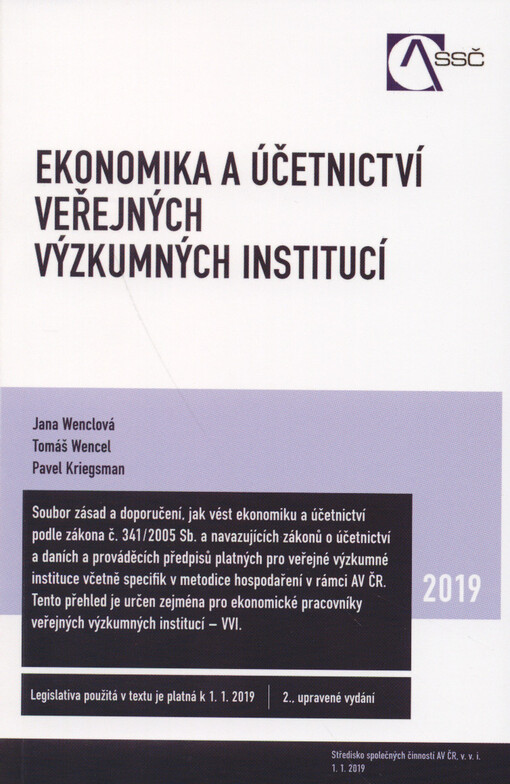 Ekonomika a účetnictví veřejných výzkumných institucí