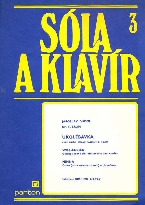 Ukolébavka pro zpěv (nebo sólový nástroj) a klavír