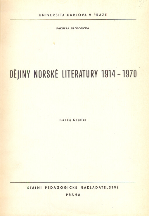 Dějiny norské literatury 1914-1970