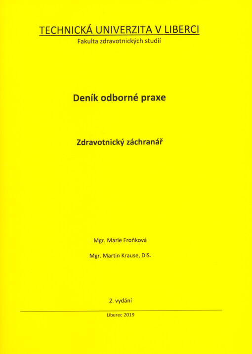 Deník odborné praxe : zdravotnický záchranář