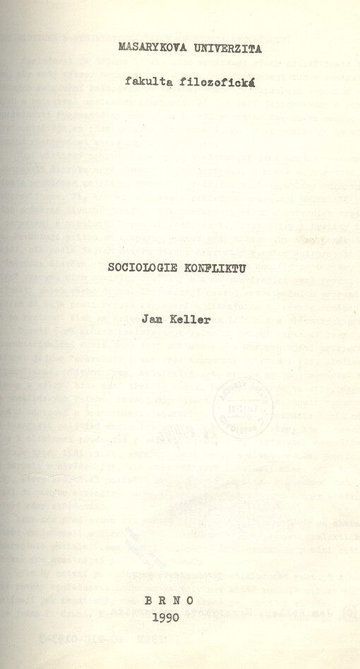 Sociologie konfliktu