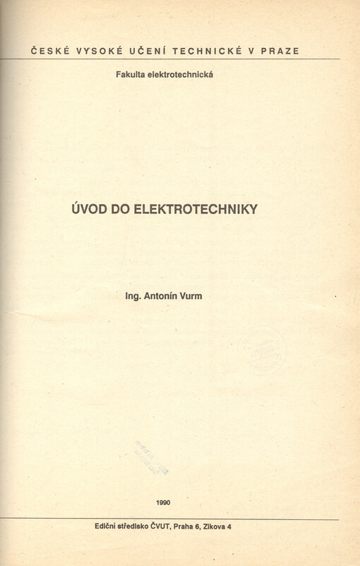 Úvod do elektrotechniky
