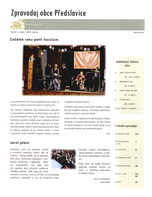 Zpravodaj obce Předslavice