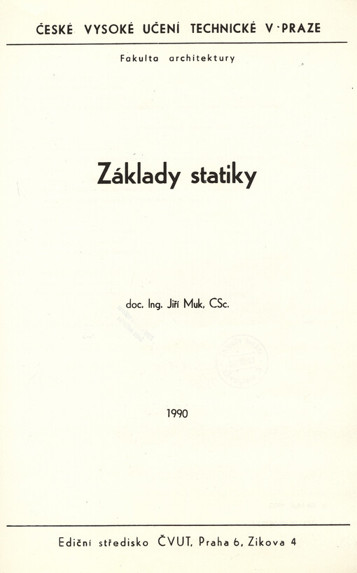 Základy statiky