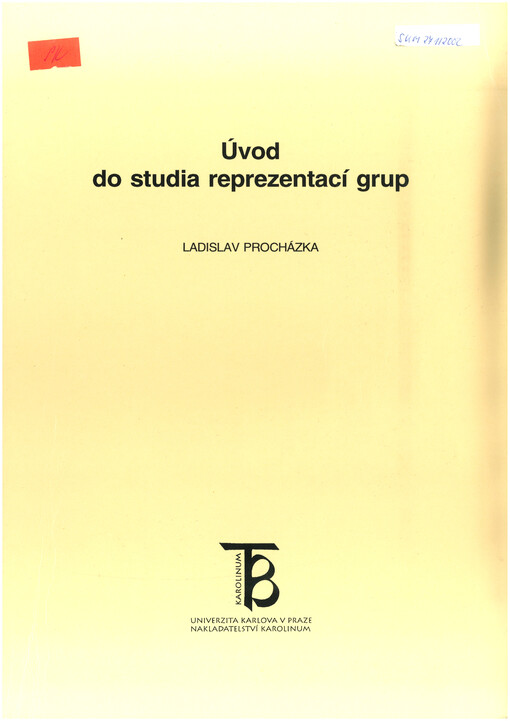 Úvod do studia reprezentací grup