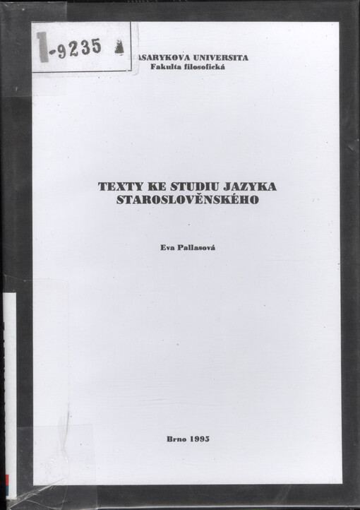 Texty ke studiu jazyka staroslověnského