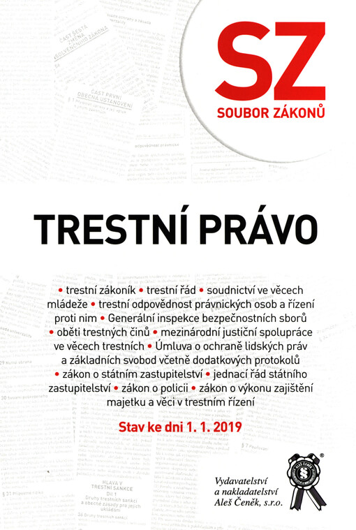 Trestní právo : (soubor zákonů)